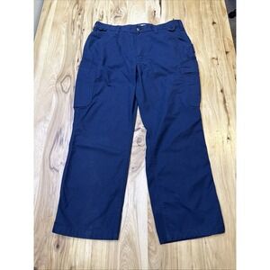 Carhartt 106696 Men's Navy Blue Loose Fit Cargo Work Pants Size 36x30